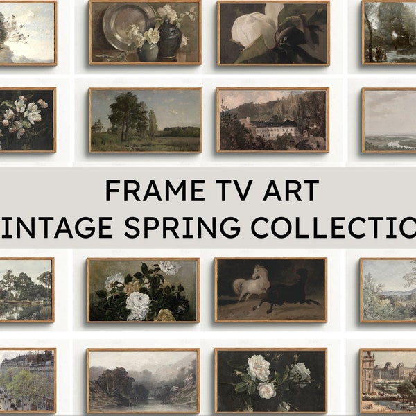 Samsung Frame TV Art Set Vintage Spring Paintings Bundle - 16 fichiers inclus ! art TV cadre vintage | Arts | Cadre TV Art Printemps