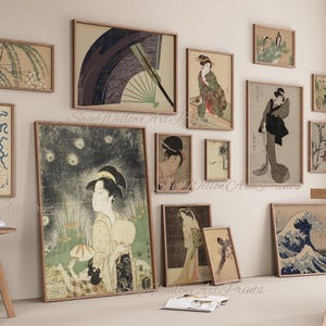 250 Japanese Vintage Wall Art Prints, Watercolor Paintings Japandi Office Wall Decor, Printables Home Decor Downloadable Prints, Wabi Sabi
