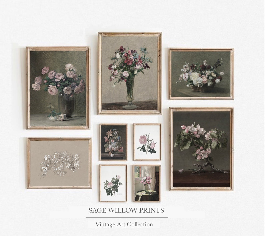 Digital Prints Printable Vintage Wall Art Set of 9 Farmhouse - Etsy