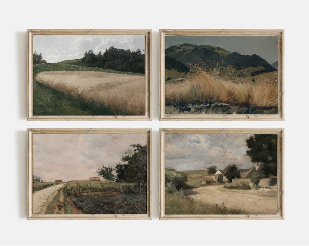 Vintage French Country Gallery Wall Art Set 4 Prints - Etsy