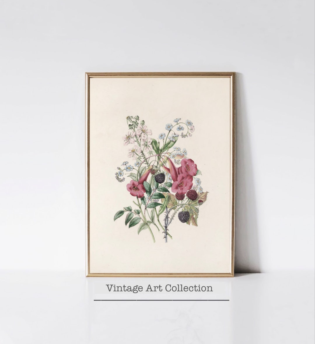 Printable Botanical Art Print for Home Decor Vintage Floral Art Print ...