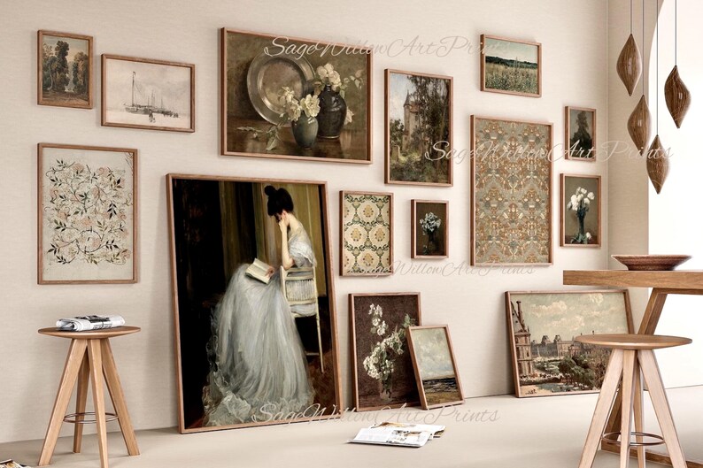 Wall Art Bundle Sale, Vintage Gallery Sets, Eclectic and Maximalist