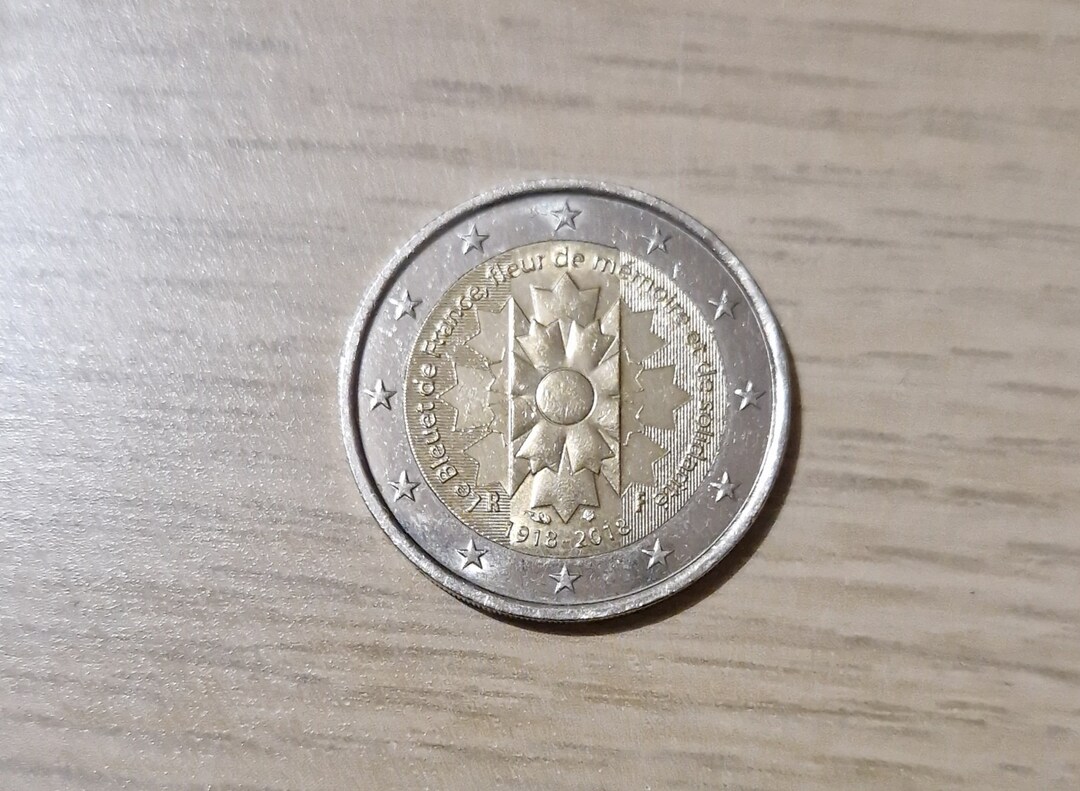 2 Euro Münze Le Bleuet De France Wert Piece 2 euros commémorative France rare 1918-2018 le bleuet de France