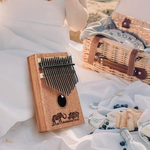 Tattoo kalimba 17 Key Mahogany Kalimba African Thumb Piano Finger Percussion Keyboard Music Instruments - African