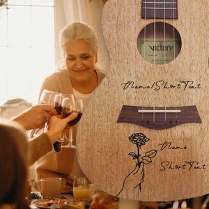 ENGRAVE Customized Personalized Tattoo Concert Ukulele / Special Gift / Customized Gift / Wedding Gift / Memorial Home Decor