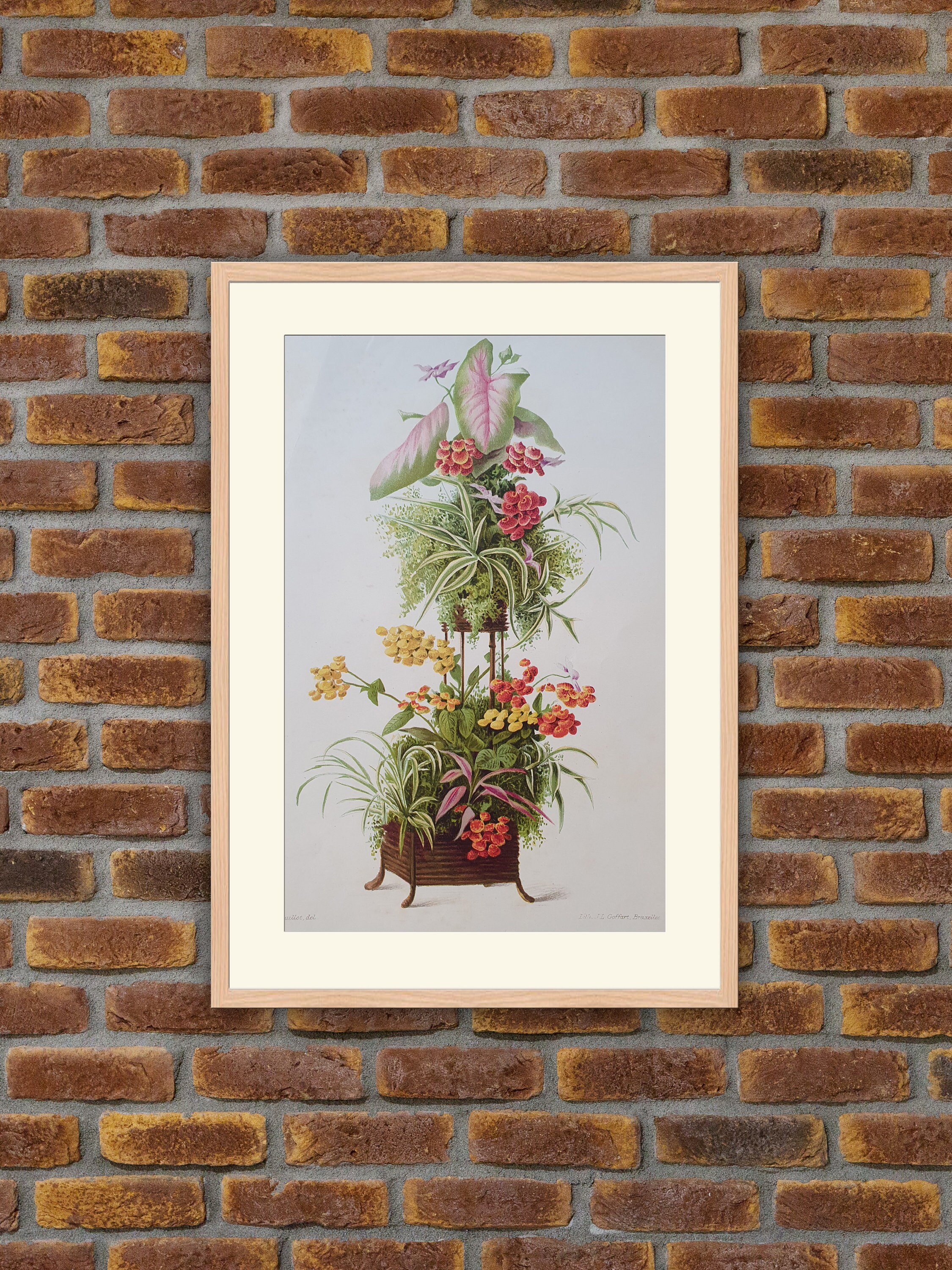 Flowers Flower Arrangement 19th Century Colored Lithography Goffart 10 ...
