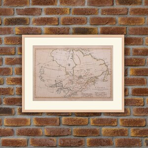Gravure 1762 - Cartographie - Atlas - Canada - Rigobert BONNE