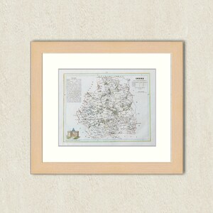 Landkarten - Französisches Departemment - INDRE - 1834 Atlas MONIN - 30,5x25cm - Deko, Print