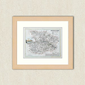 Landkarten - Französisches Departemment - MAINE et LOIRE - 1833 Atlas MONIN - 30,5x25cm - Deko, Print