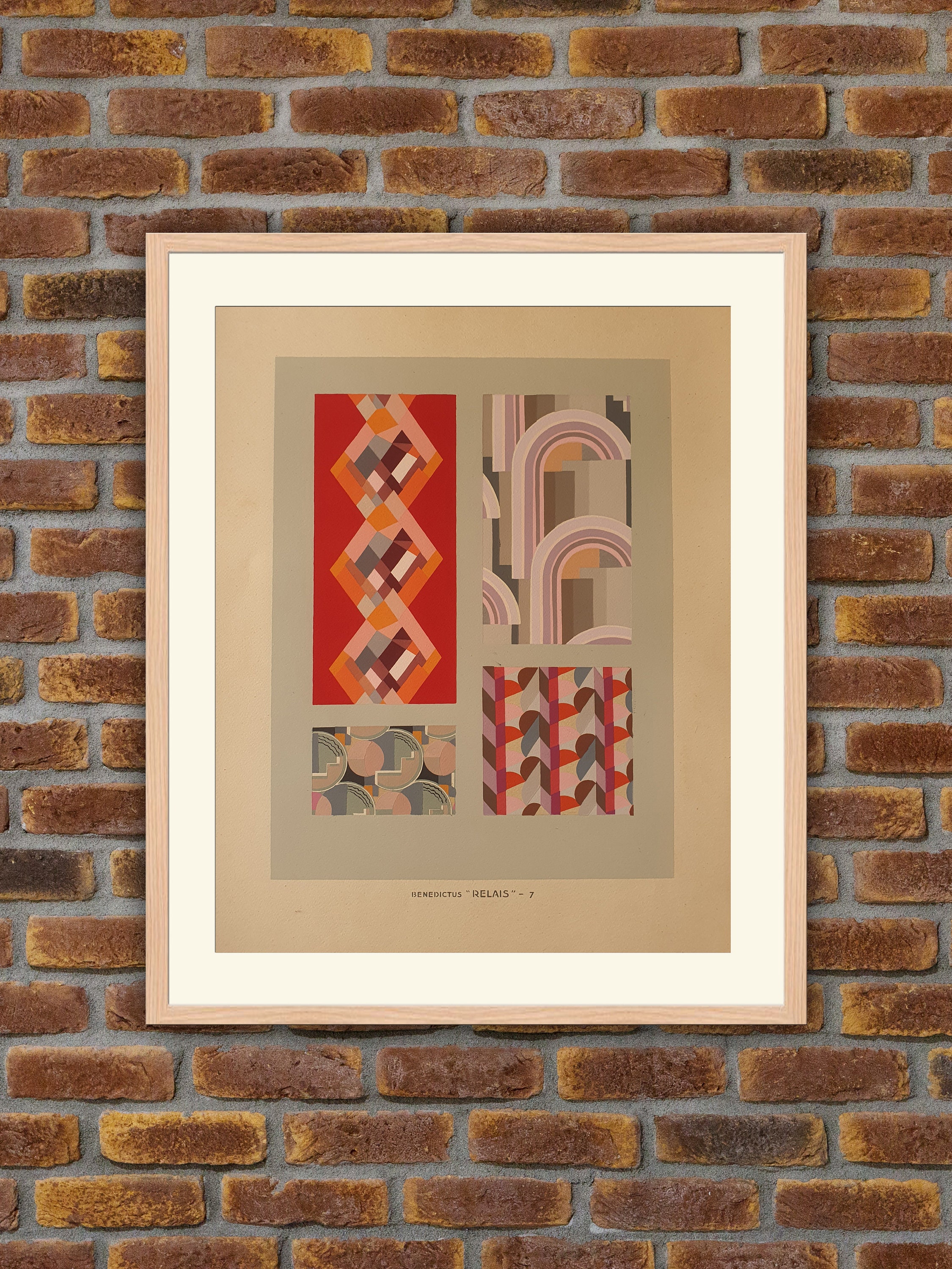 Pochoir Art Déco - Relais 7 Benedictus/Saudé 1930