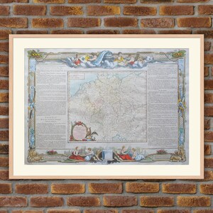1766 colored engraving - Germany - Atlas DESNOS - 15.2x21.3in - Decoration, Large Prints