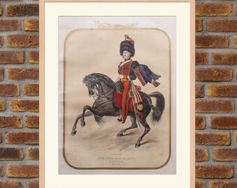 1850 年カラーリトグラフ - 海軍 - イタリア軍の制服 - メディチ