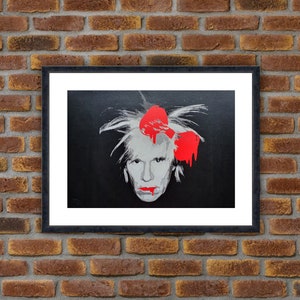 Street Art - DEATH NYC - Warhol Crazy Red - 2018 Original signed serigraph - 12.6x17.7in - Decoration, Large Prints