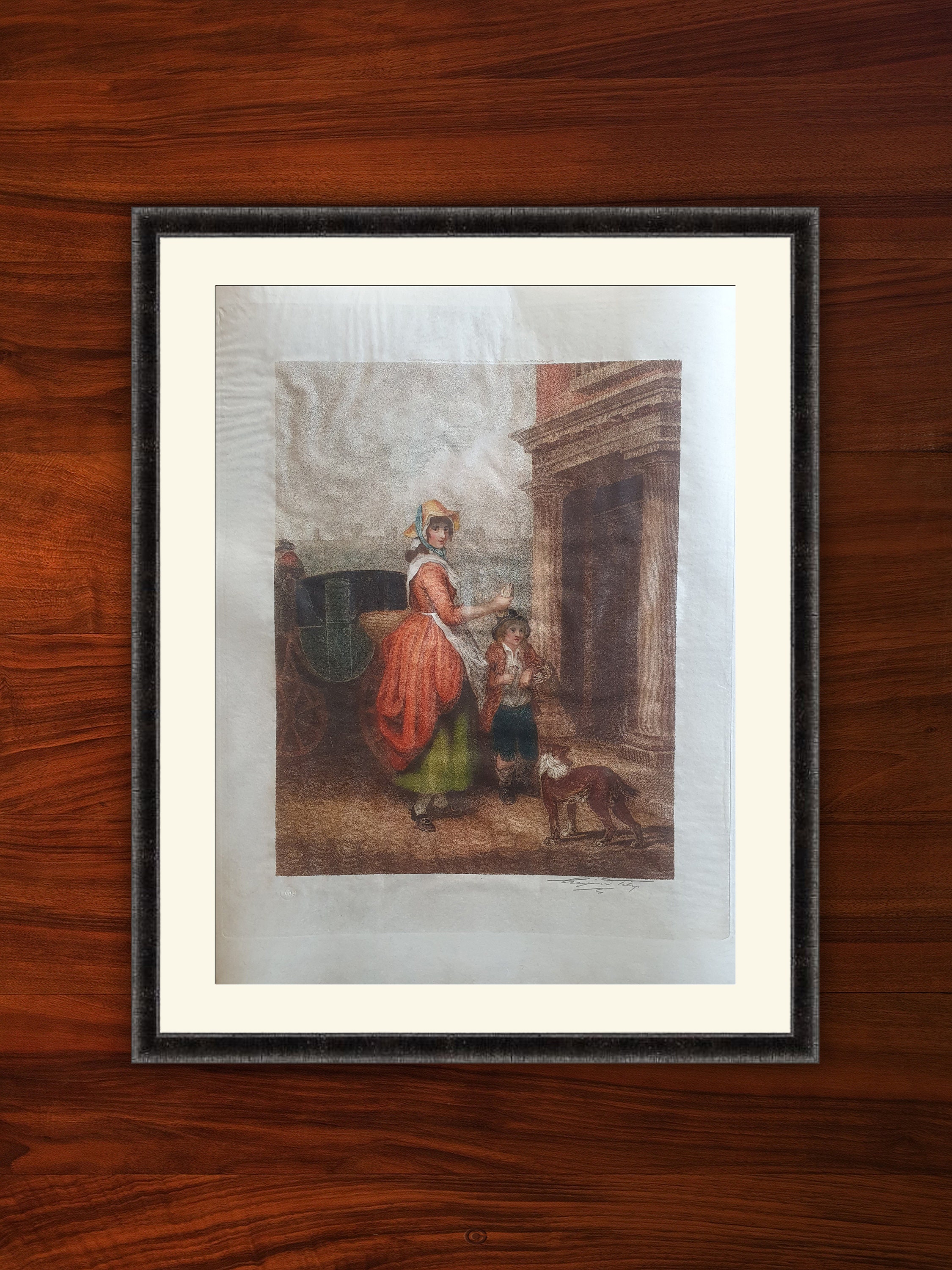 Peinture Xixe - Cris de Londres Francis Wheatley Marchands Rues Do You Want Any Matches Gravure Coul