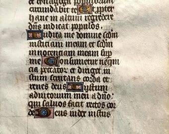 Manuscrit Médiéval sur Parchemin- 49