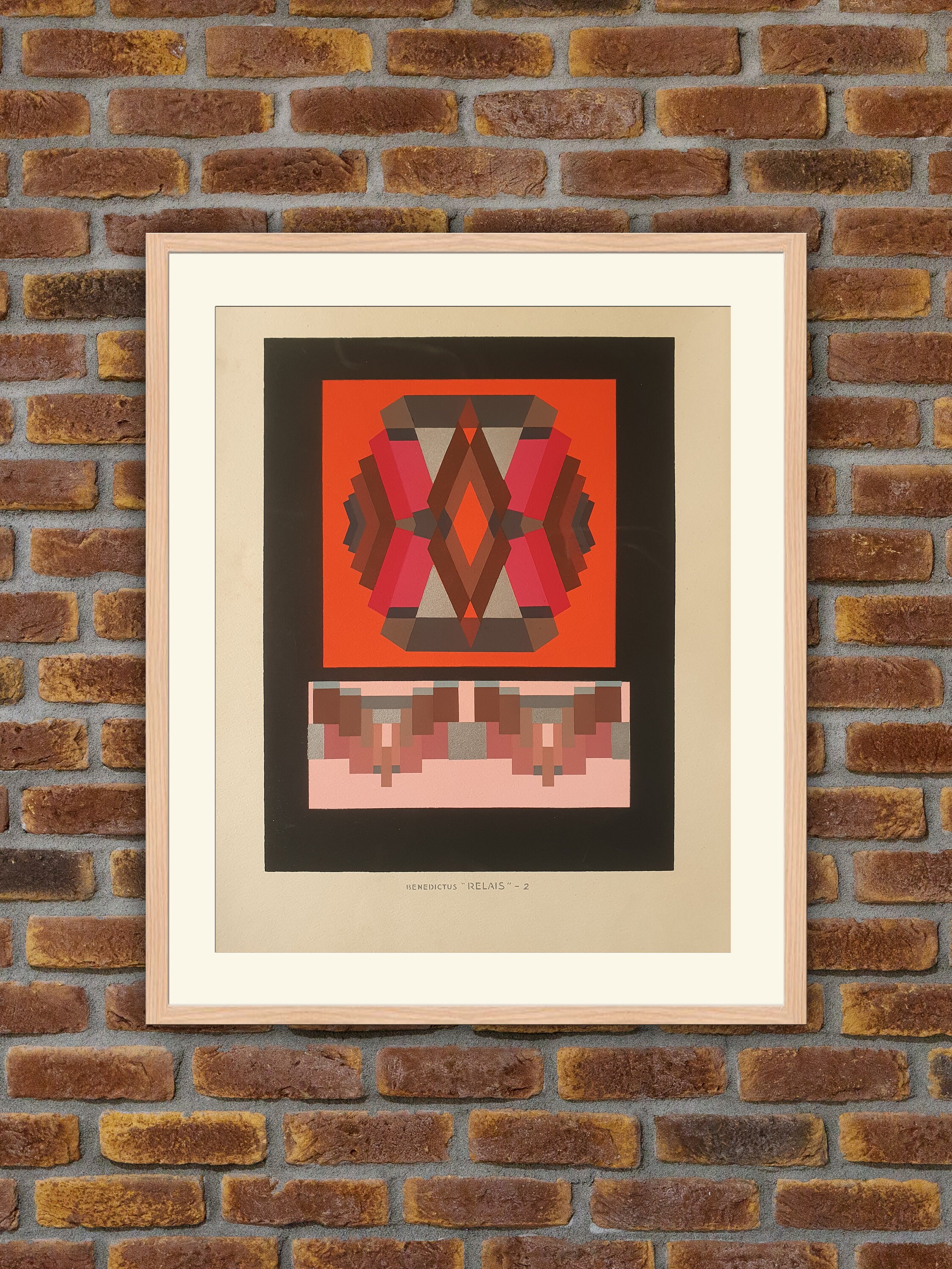 Pochoir Art Déco - Relais 2 Benedictus/Saudé 1930