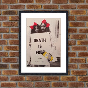 Street Art - DEATH NYC - Lennon Dif R - 2016 Original signed and numbered serigraph (circulation of 100 copies) - 12.6x17.7in - Decoration