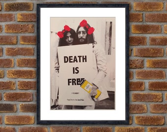 Street Art - DEATH NYC - Lennon Dif R - 2016 Original signed and numbered serigraph (circulation of 100 copies) - 12.6x17.7in - Decoration