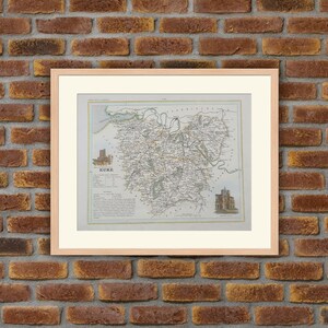 Landkarten - Französische Abteilung - EURE - 1843 Atlas MONIN - 12,2x9,8in - Dekoration, Druck
