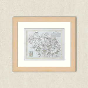 Landkarten - Französisches Departemment - AUBE - 1833 Atlas MONIN - 30,5x25cm - Deko, Print