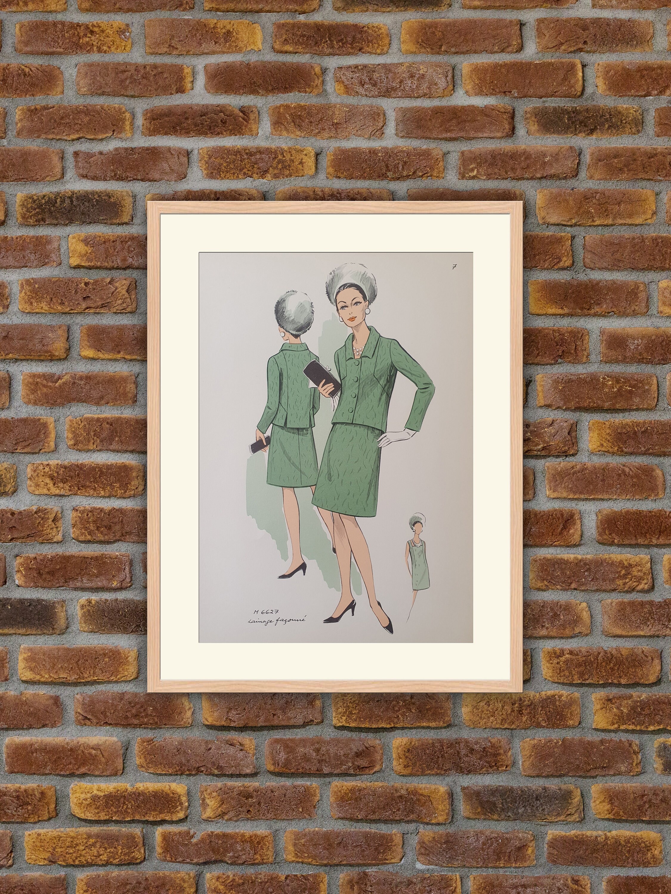 Haute Couture 1968 - Lainage Façonné Planche Imprimée Couleurs