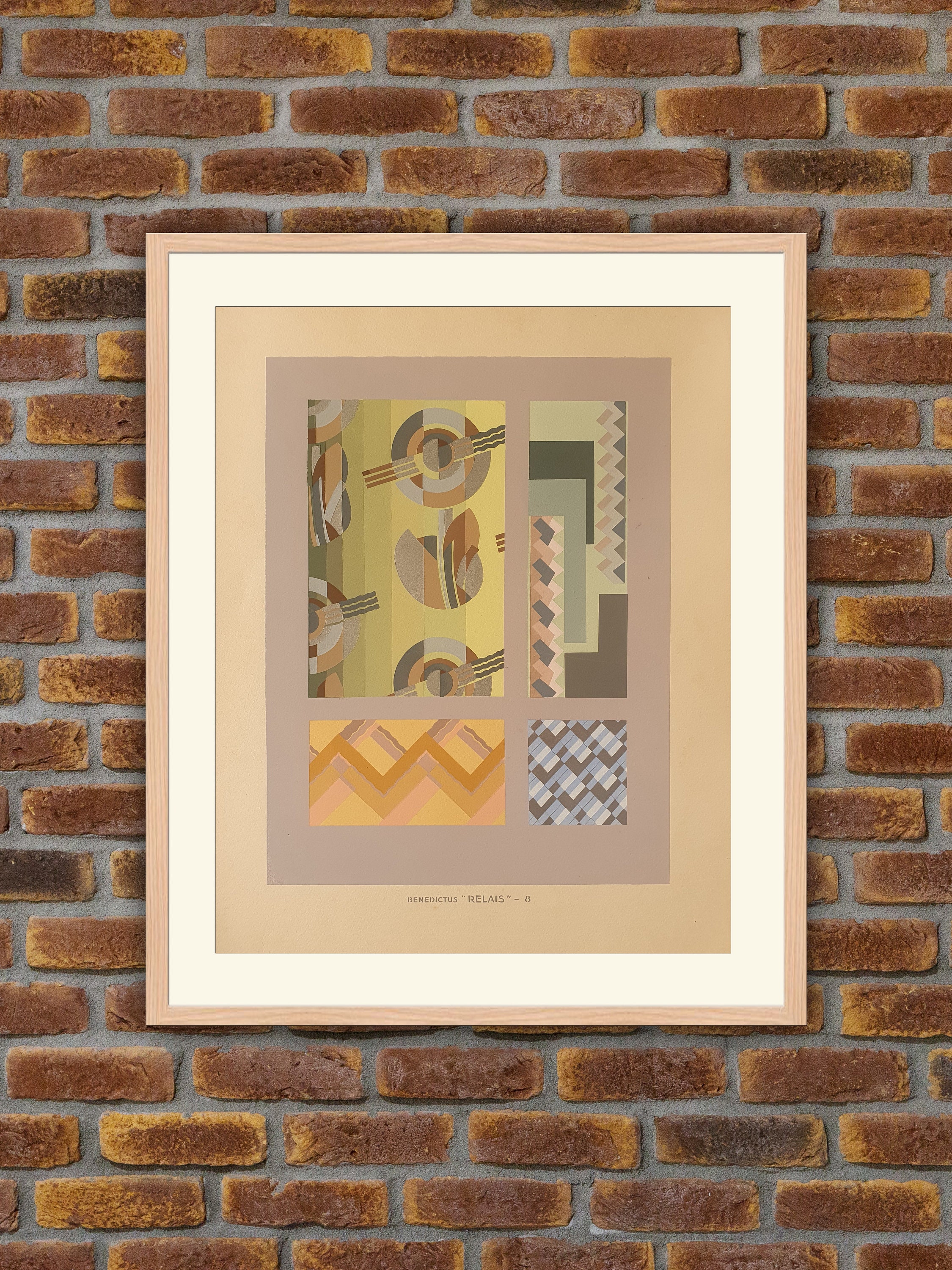 Pochoir Art Déco - Relais 8 Benedictus/Saudé 1930