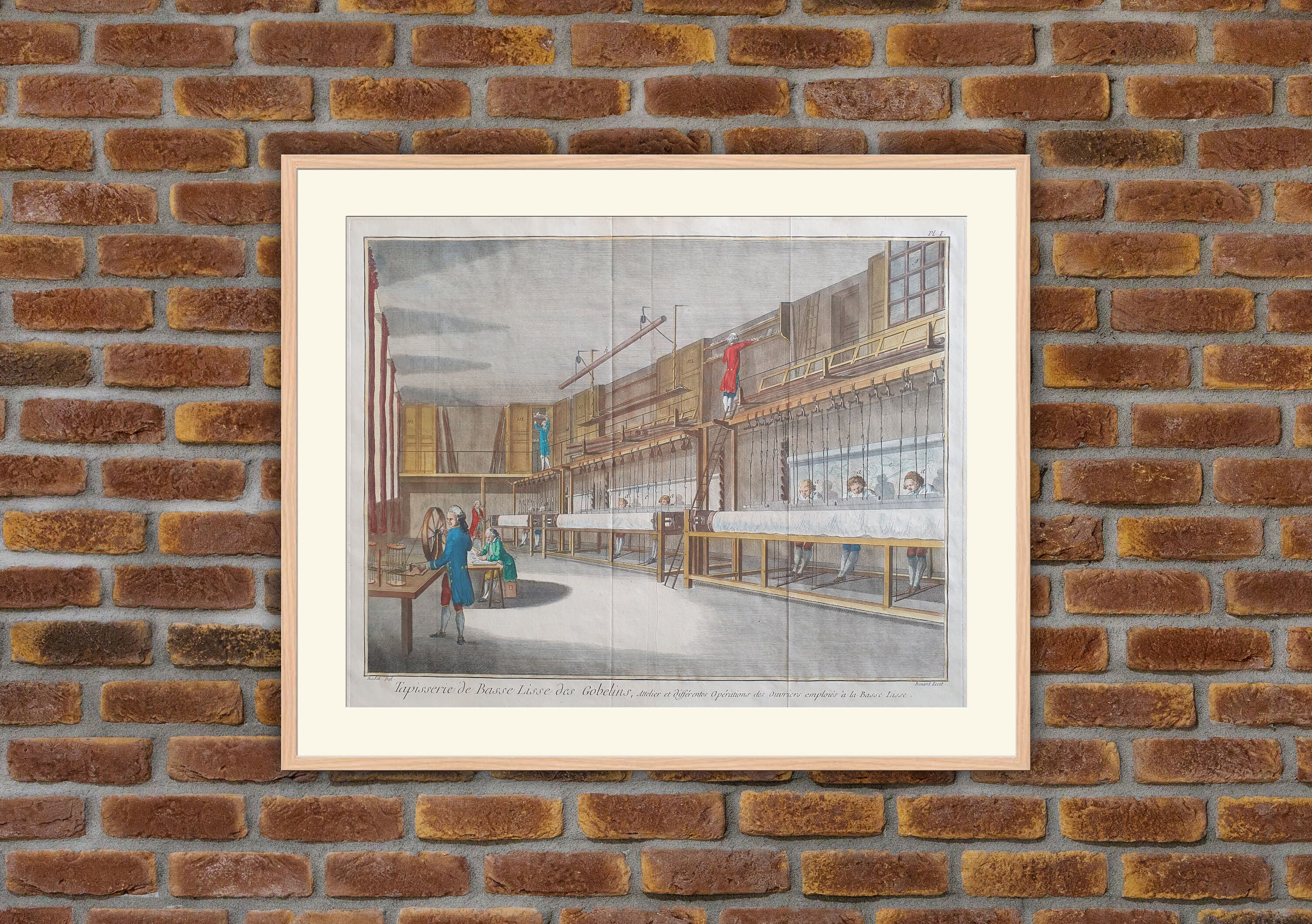 Metiers - Tapisserie de Basse Lisse Des Gobelins, Atelier et Différentes... Encyclopédie Diderot d'a