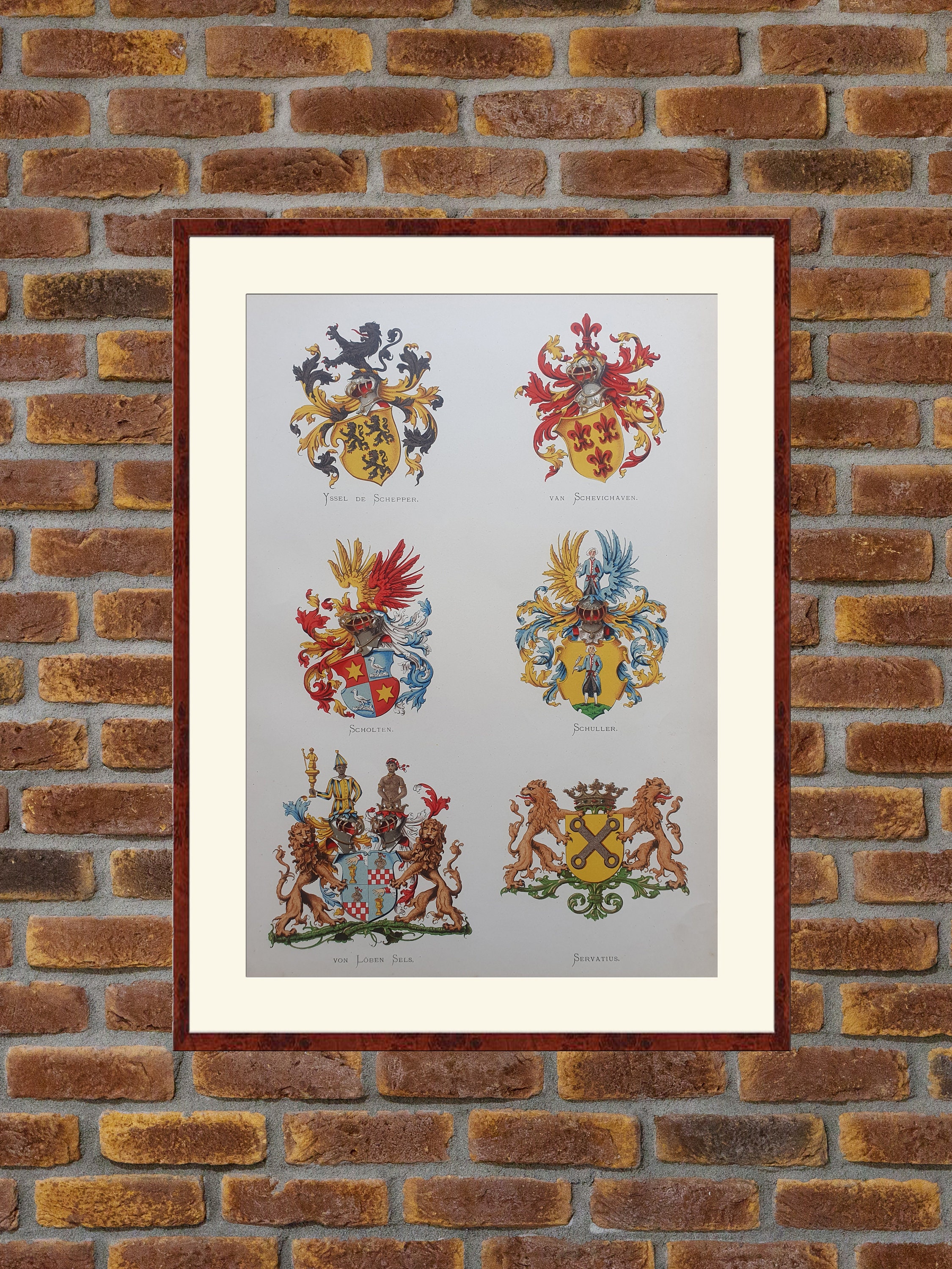 1880 Dutch Heraldry [houses: Yssel De Schepper, Schevichaven