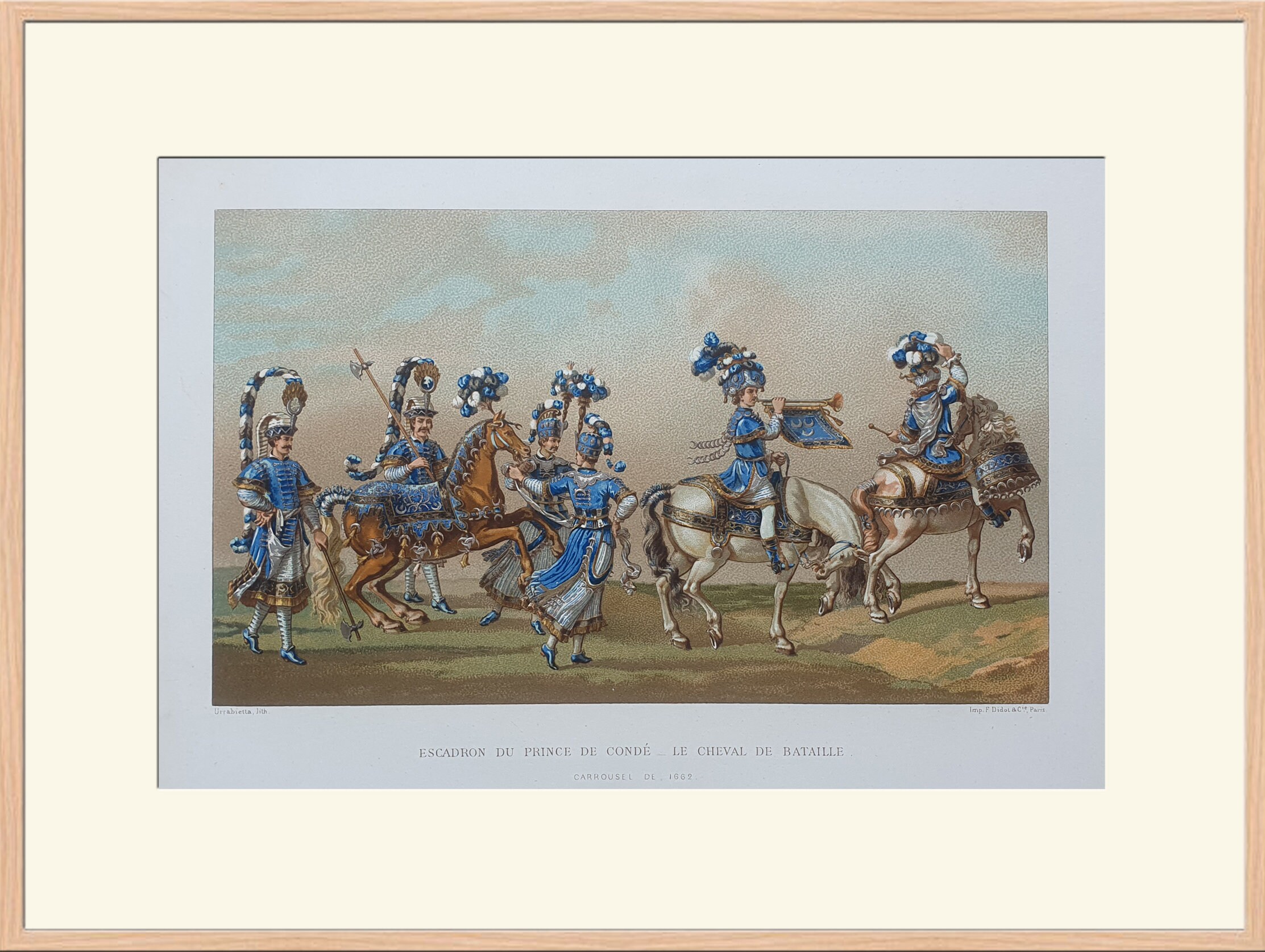 Chariot à eau soldats puits cheval couleur photo teintée