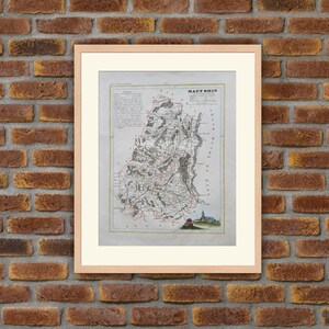 Kaarten - Franse Departement - Haut-Rhin - 1833 Atlas MONIN - 12.2x9.8in - Decoratie, Print