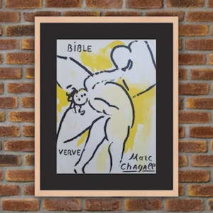 1956 Marc Chagall - La Bible - Original Lithograph / Mourlot Publishers - 14x10.2in - Decoration, Print