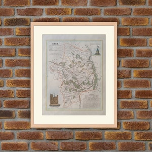 Landkarten - Französische Abteilung - CHER - 1833 Atlas MONIN - 12,2x9,8in - Dekoration, Druck