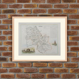 Karten - Französische Abteilung - ISERE - 1840 Atlas MONIN - 12.2x9.8in - Dekoration, Druck