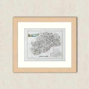 Landkarten - Französisches Departemment - HAUTE SAÔNE - 1839 Atlas MONIN - 30,5x25cm - Deko, Print