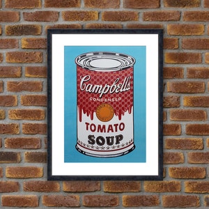 Street Art - DEATH NYC - Can Soup Blue R - 2018 Original signed serigraph - 12.6x17.7in - Decoration, Large Prints