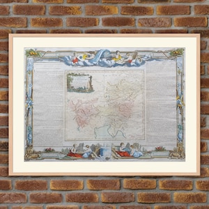 1766 colored engraving - Circle of Austria - Atlas DESNOS - 15.2x21.3in - Decoration, Large Prints