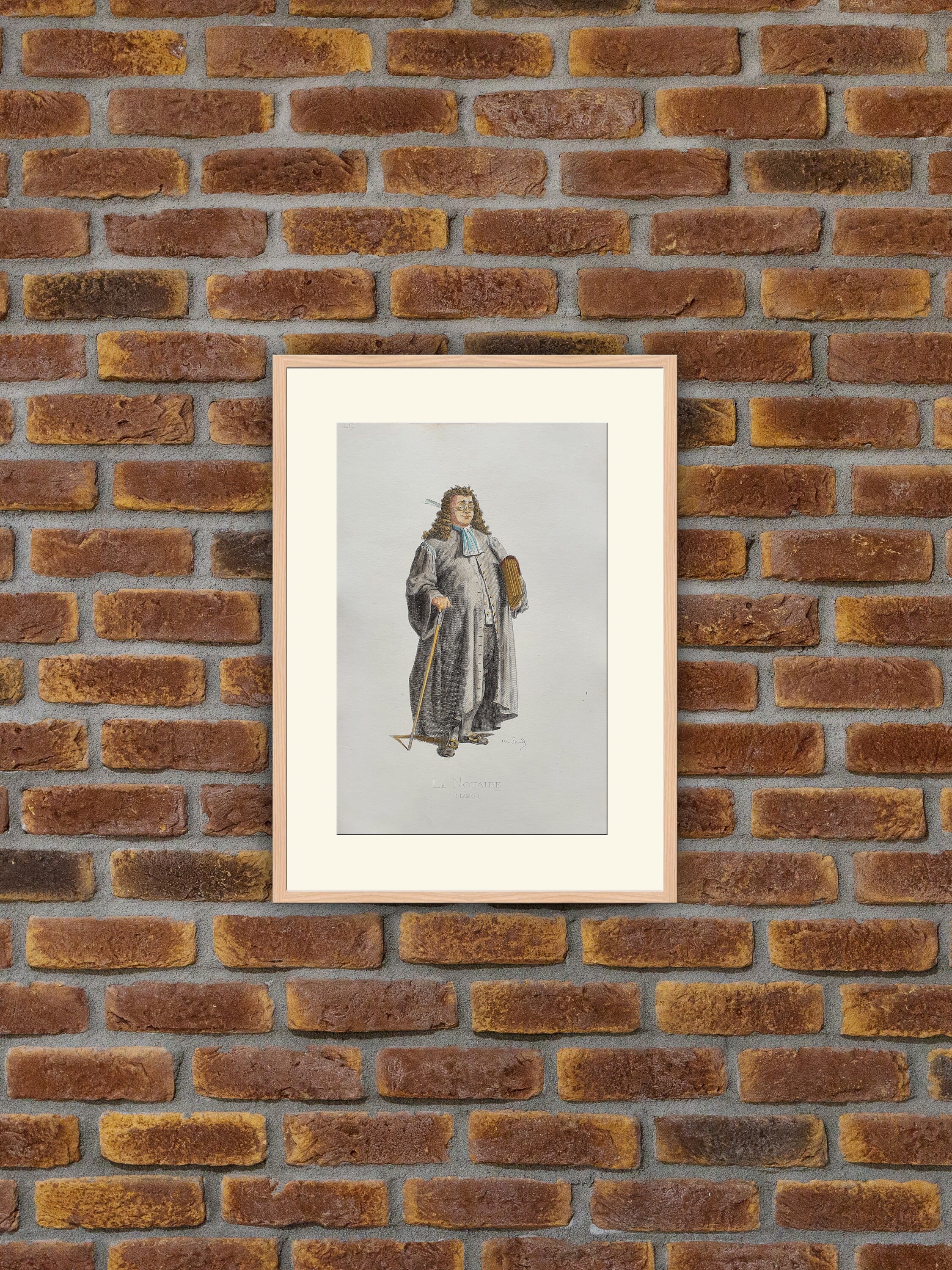 Théâtre - Masques et Bouffons Le Notaire | 1725 M. Sand Commedia Dell'arte 1860 Gravure Couleurs