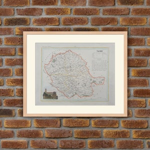 Landkarten - Französische Abteilung - TARN - 1852 Atlas MONIN - 12,2x9,8in - Dekoration, Druck