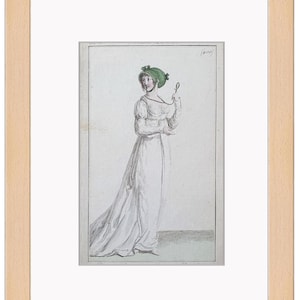 Costume Parisien-An 10  (1801)planche 400-Capote Anglaise, Manches Bouffantes