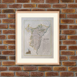 Landkarten - Französische Abteilung - BAS RHIN - 1833 Atlas MONIN - 12,2x9,8in - Dekoration, Druck