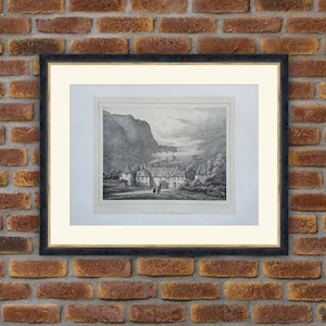 1828 Lithograph - French Castles - Château de Sassenage (Isère) - Blancheton, Architecture - 20.1x13in - Decoration, Large Prints