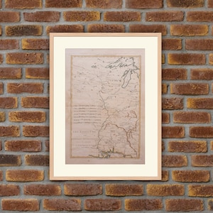 Gravure 1762 - Cartographie - Atlas - Les Etats-Unis de l’Amérique Septentrionale Partie Occidentale - Rigobert BONNE