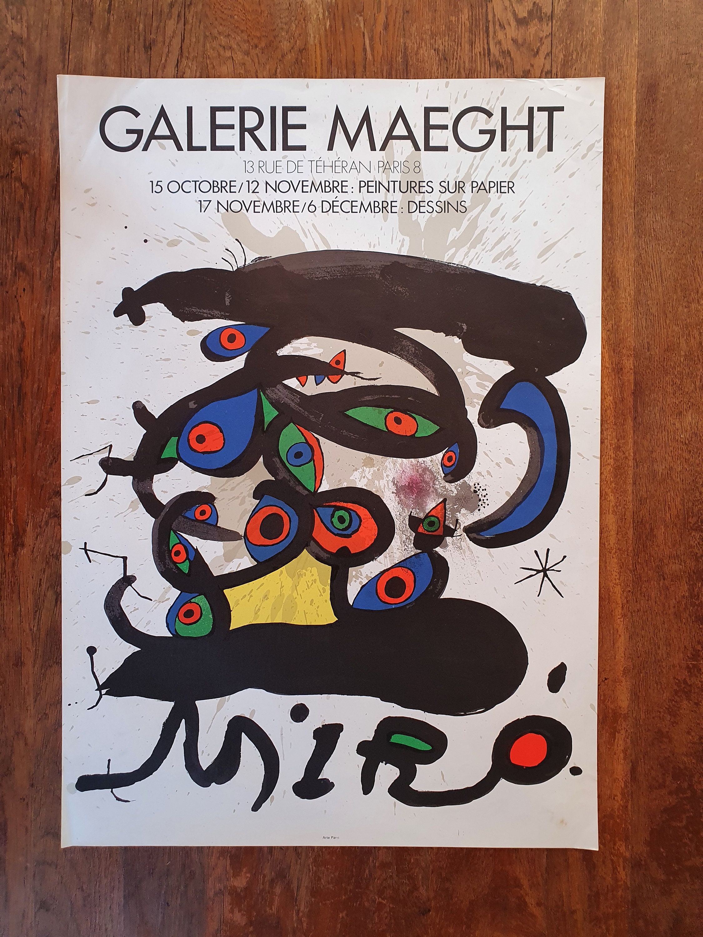 ジョアン・ミロ マーグ画廊 オリジナル ポスター リトグラフ 額付き
