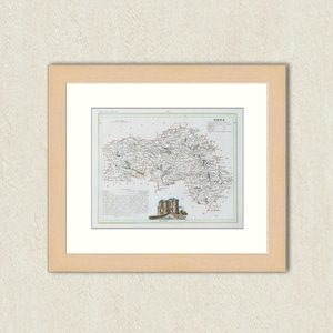 Mapas - Departamento francés - ORNE - 1846 Atlas MONIN - 12,2 x 9,8 pulg. - Decoración, Impresión