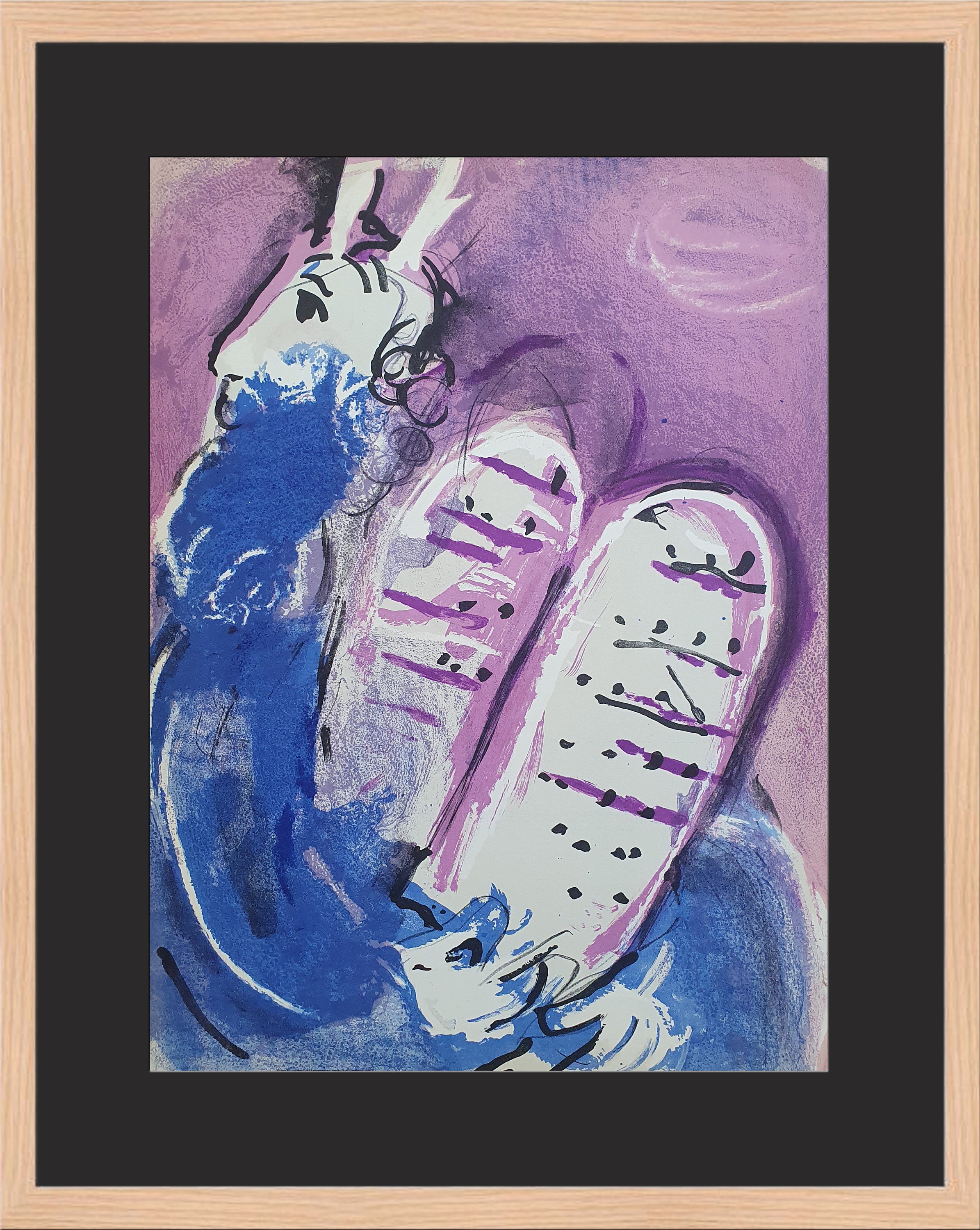 Marc Chagall - La Bible - Moise recevant les Tables de la Loi