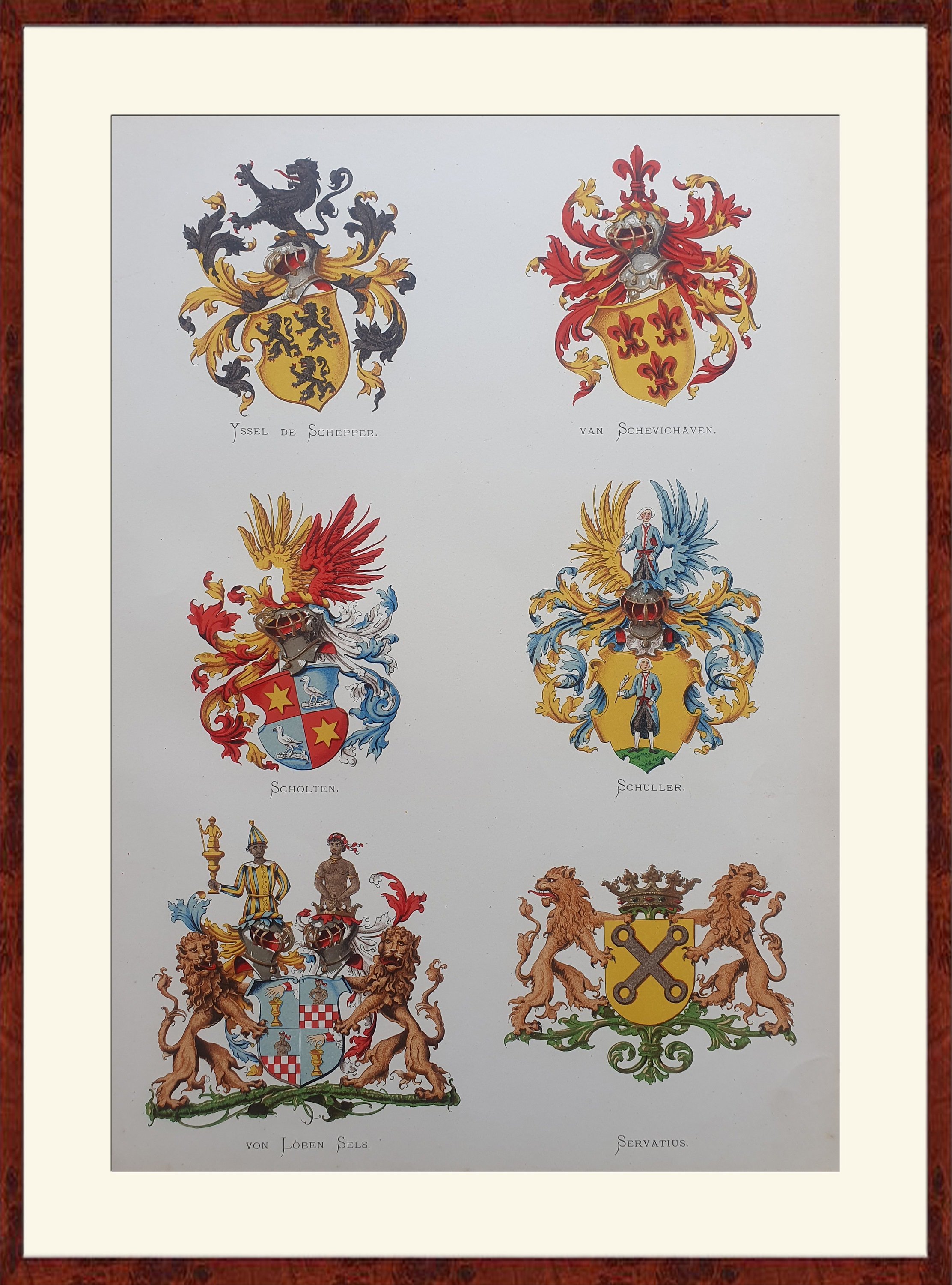 1880 Dutch Heraldry [houses: Yssel De Schepper, Schevichaven