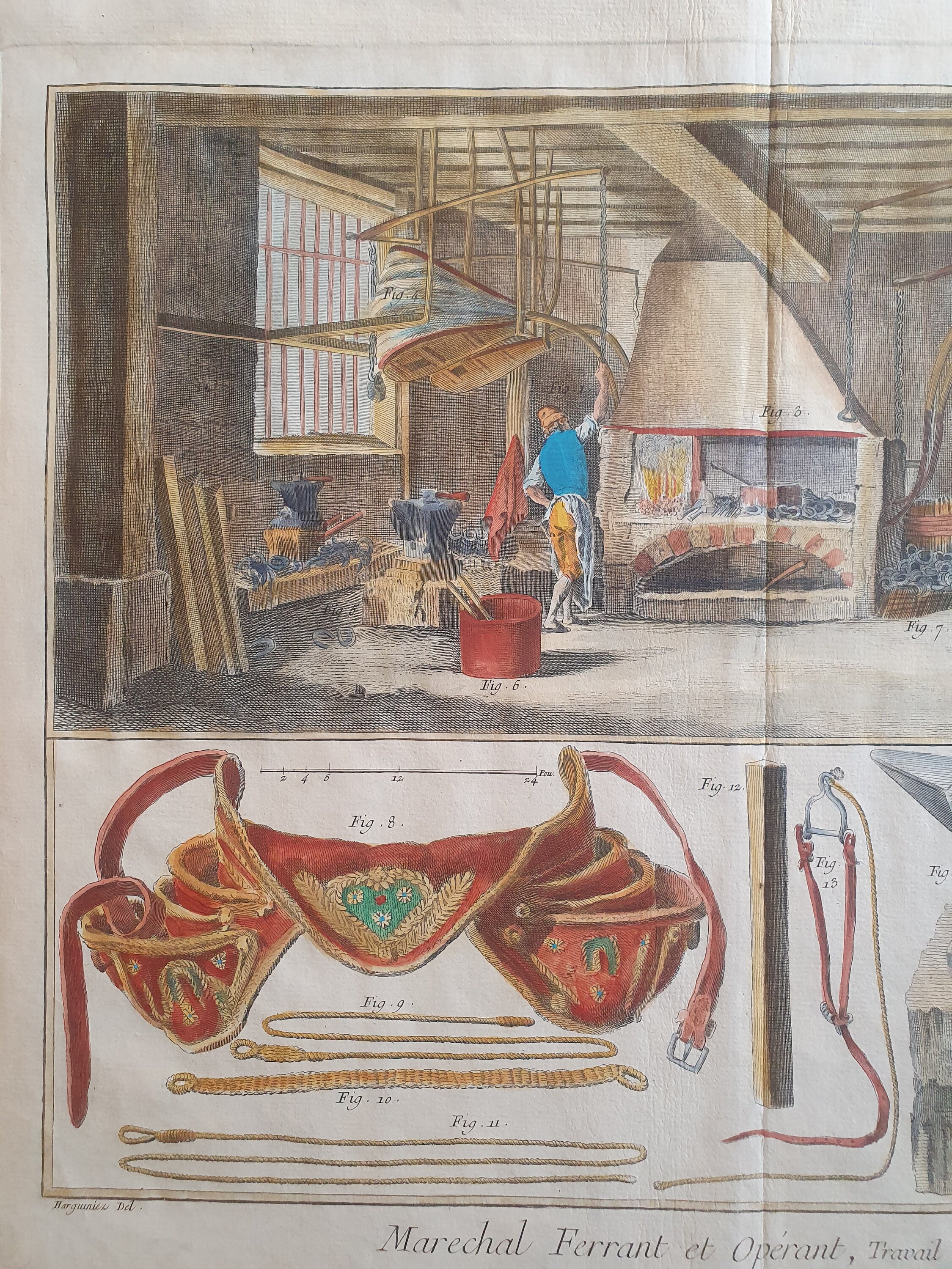 Crafts Marechal Ferrant blacksmith Farrier 1770 Diderot D'alembert