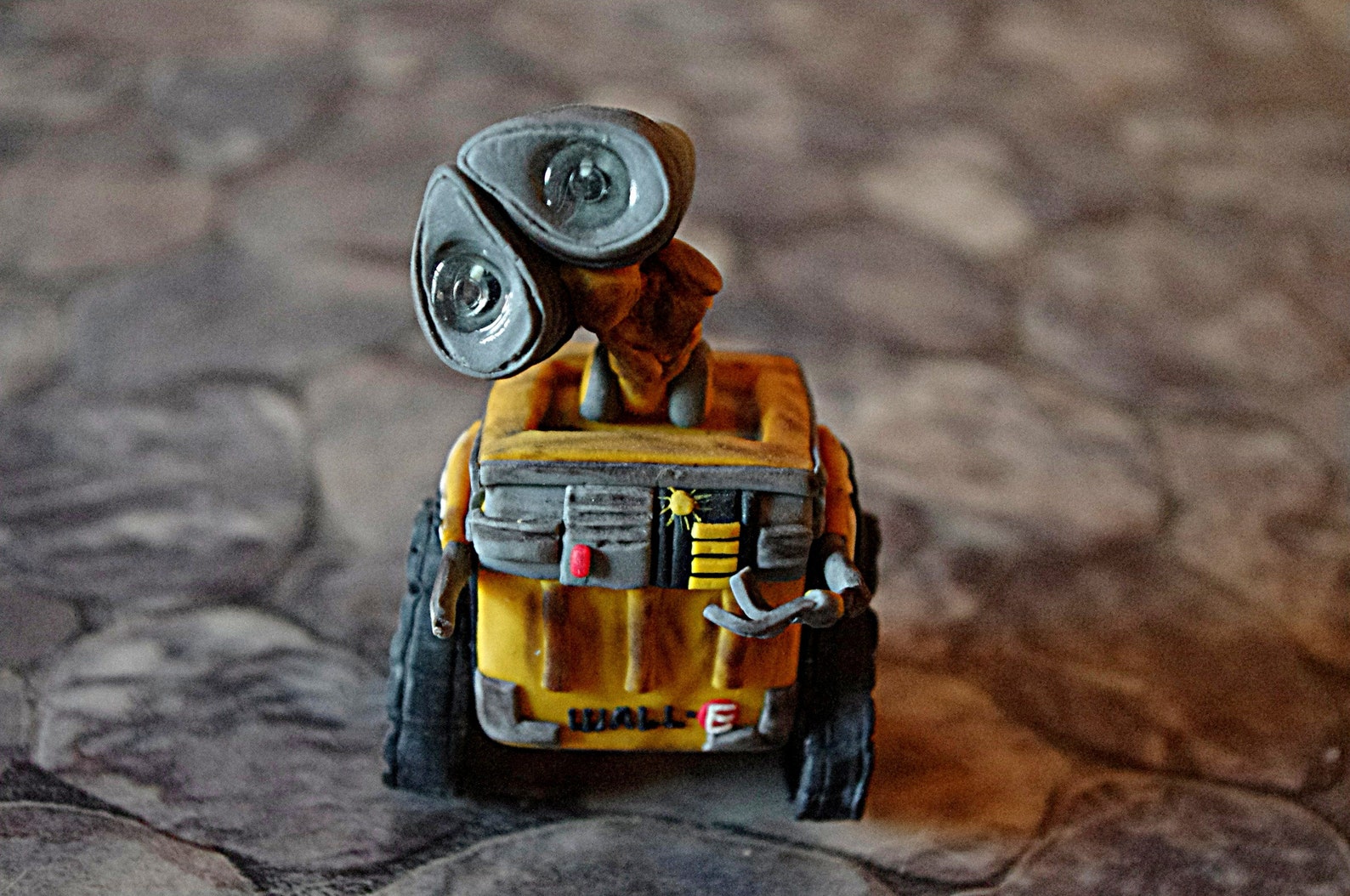 Robot WallE polymer clay Walle 3D Figure Eva cartoon clay Etsy
