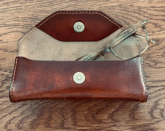 Leather eyeglasses case