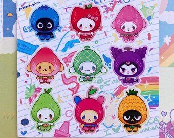Fruit Friends Sticker Sheets &lt;3